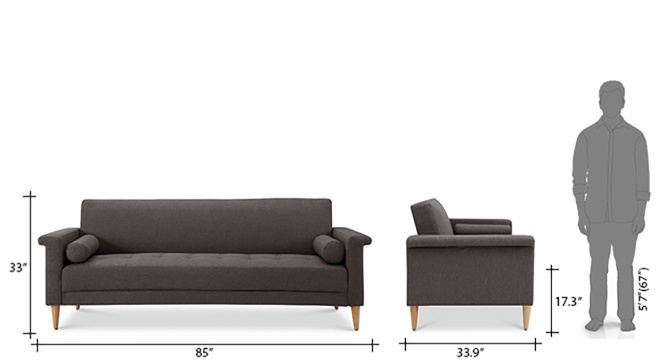 Dalton Sofa Cum Bed(Dark Grey)
